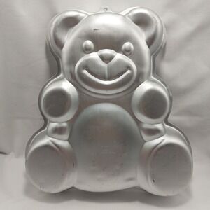Vintage 1982‎ Wilton 502-3754 Huggable Teddy Bear Aluminum Cake Pan Mold Retired